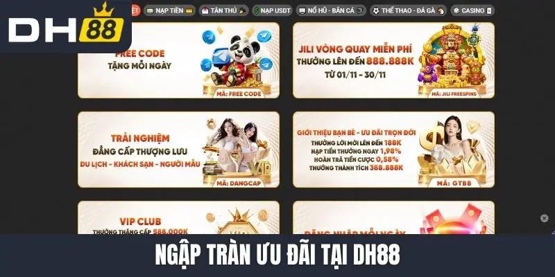 Ngập tràn ưu đãi tại DH88